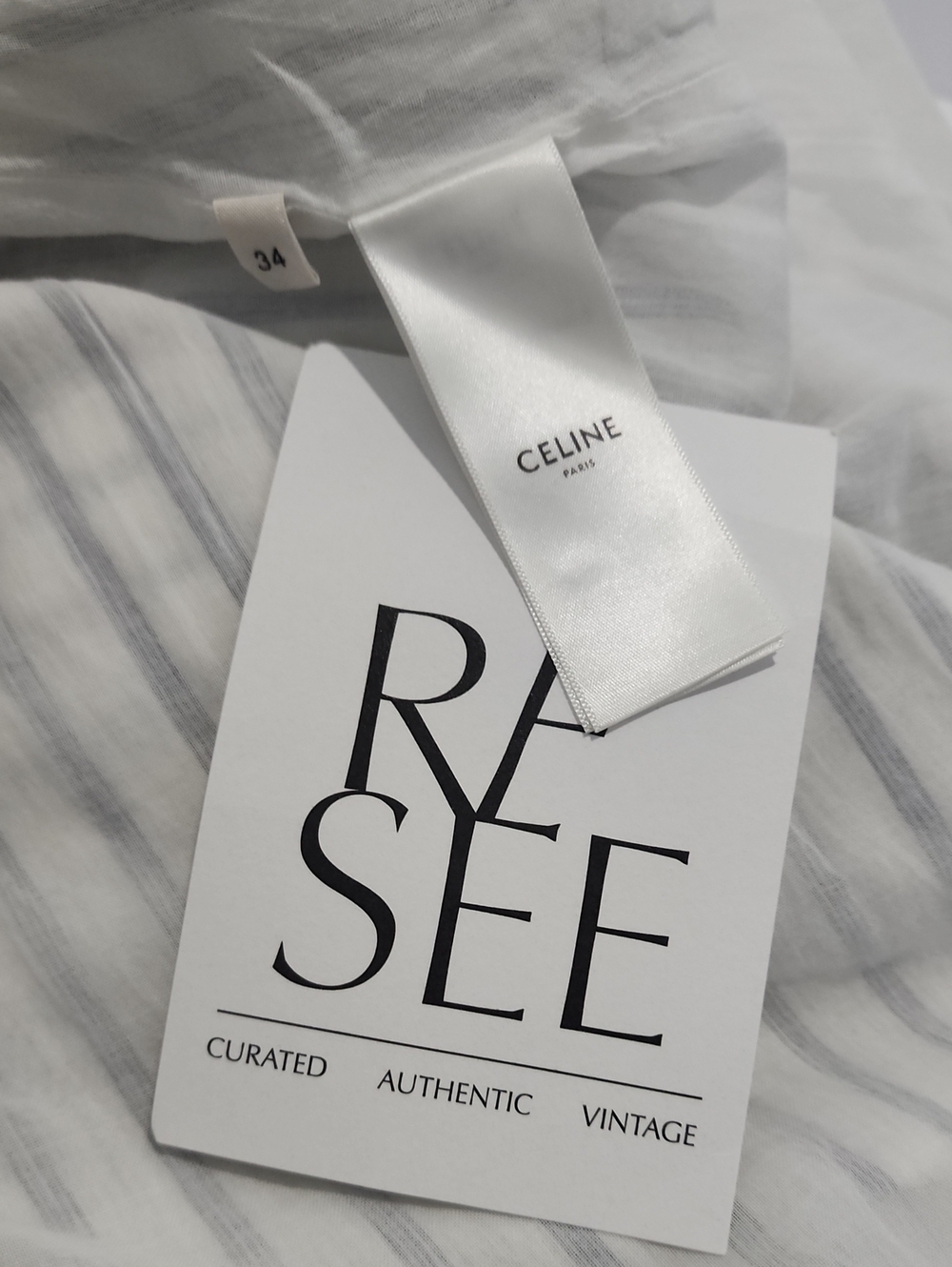 Celine Striped Ruffle Dresss - Picture 12 of 13